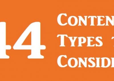 44 Content Types for Promoting Your Product, Service, Business – and Even Yourself [Infographic]