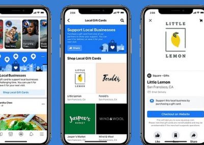 Facebook Adds Gift Card Discovery Tool, Service Impact Listings to Help Businesses Impacted by COVID-19