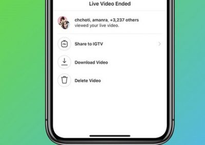 Instagram Officially Launches Option to Share Instagram Live Broadcasts to IGTV