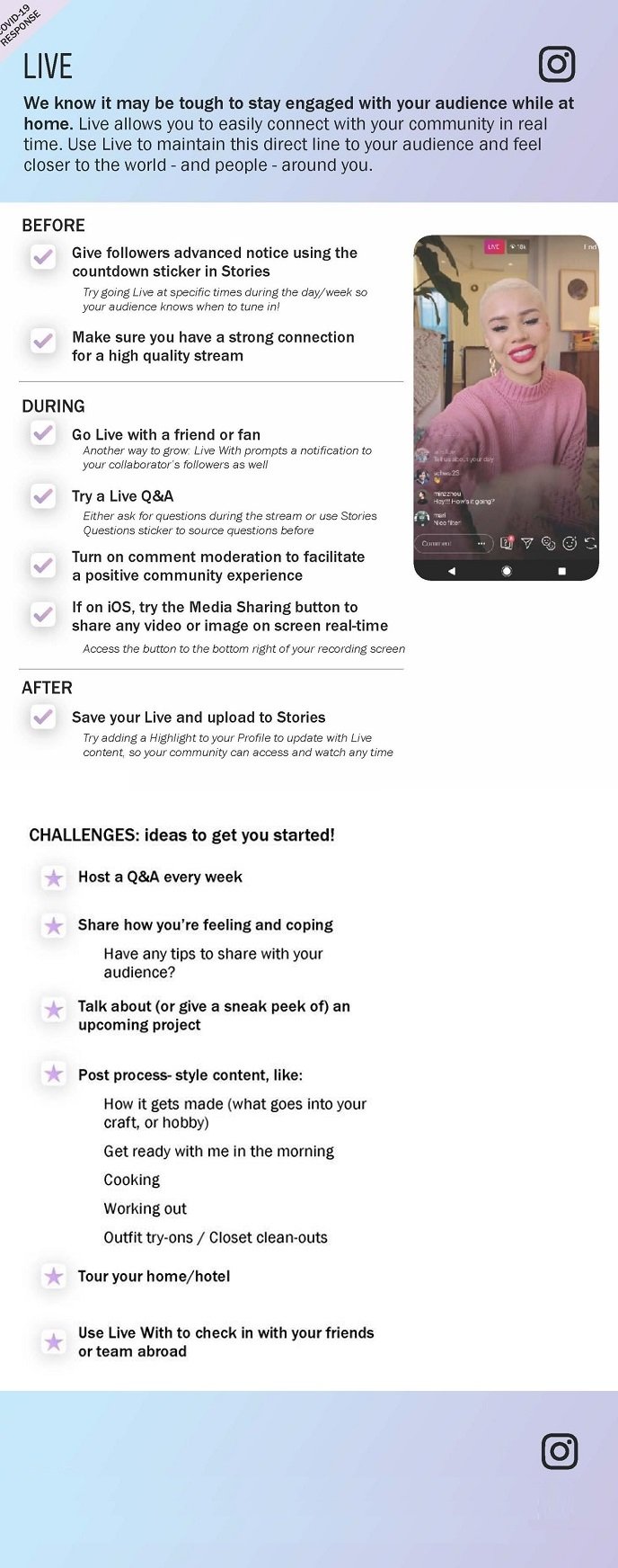, Instagram Provides Tips on Maintaining Connection via Instagram Live During COVID-19 Lockdowns [Infographic], TornCRM