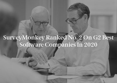 SurveyMonkey Ranked No. 2 on G2 Best Software Companies in 2020