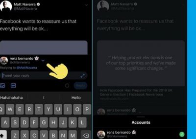 Twitter’s Testing a New Option Which Would Enable You to Switch Accounts in Tweet Replies
