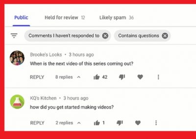 YouTube Adds New Comment Filters in YouTube Studio
