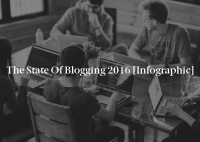 The State of Blogging 2016 [Infographic]
